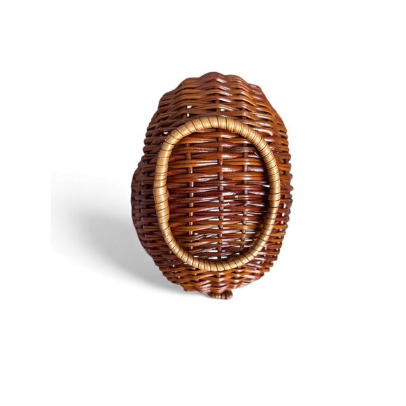 Wicker Deer Basket Bowl Decorative Woven Rattan Animal Figurine Home Decor - Picture 7 of 7